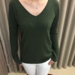 日本墨綠長袖毛衣